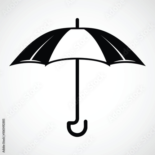 Black umbrella logo design icon