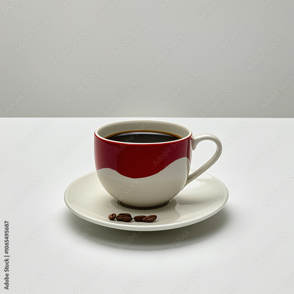 Fototapeta premium coffee cup on white background