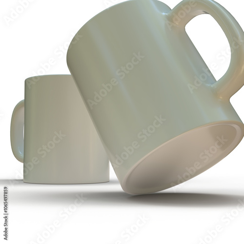 Mockup-Friendly Digital Image of Ceramic Mug