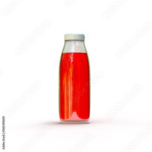 Mockup-Friendly Digital Image of Juice Bottle