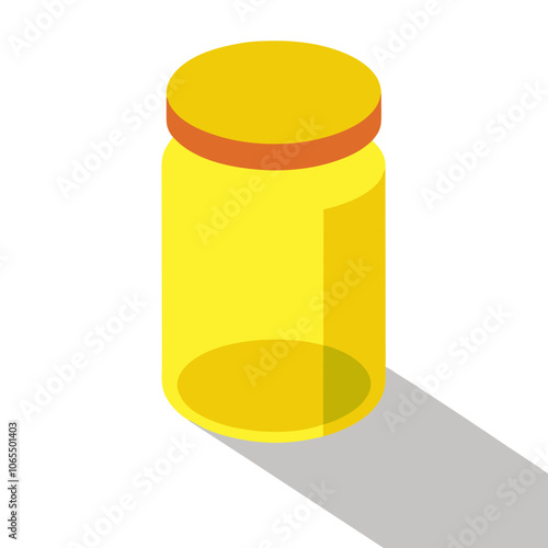 3D Household Jar Vector Design.