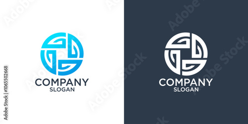 collection of letter g abstract monogram logo design vector