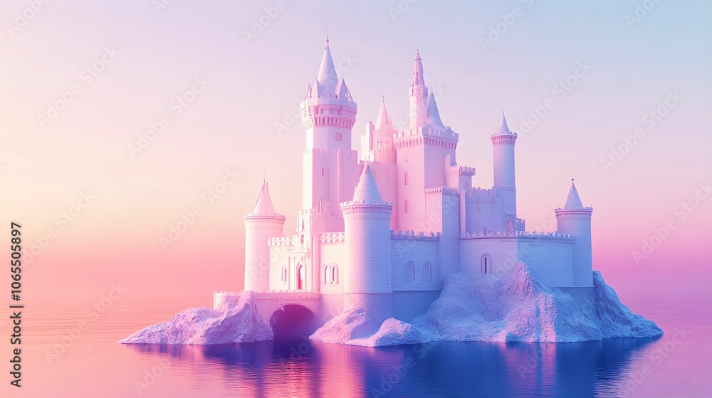 Obraz premium Castle Symbolizing Cybersecurity, security, digital, protection, technology