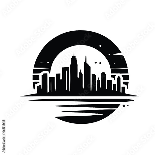 City Sunset Silhouette