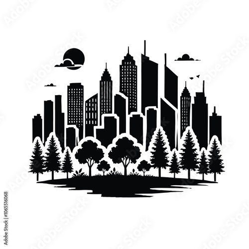Cityscape Harmony with Nature