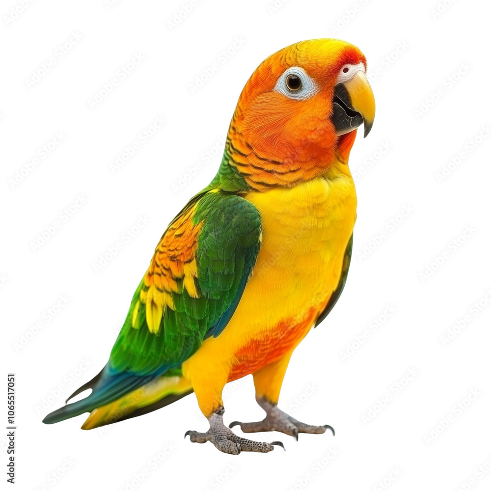 Obraz premium Tropical parrot bird isolated transparent background