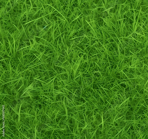 Top View of Green Grass Background Texture