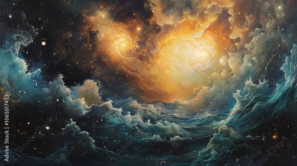 Fototapeta premium Explore the cosmic beauty of interstellar waves