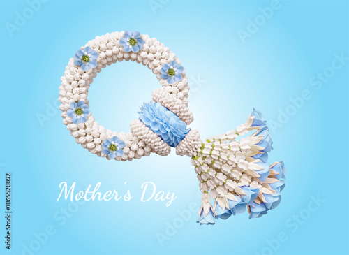 Mother's Day Garland. Thailand Mother's Day background. flower garland traditional.