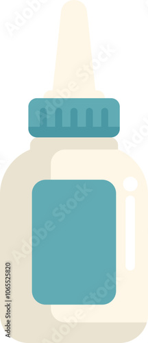 Nasal spray treatment for blocked nose with empty label