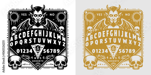 hand-drawn ouija artwork