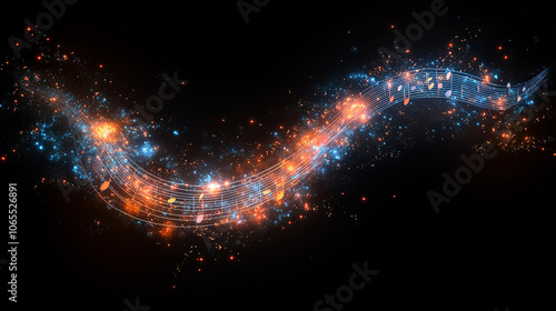 Symphony 音楽と幻想をモチーフにしたカラフルな抽象アート