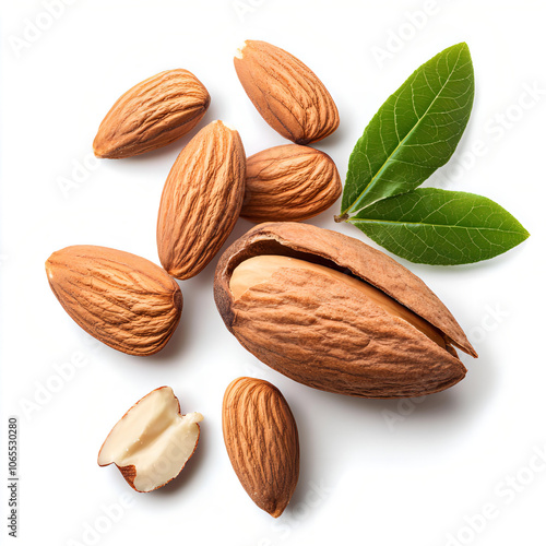 Almonds with Leaves photo