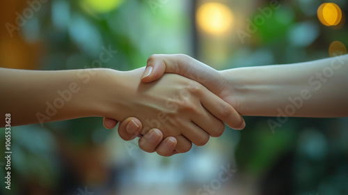 handshake between two people,business people shaking hands in office,Two businessmen shake hands, Generative AI