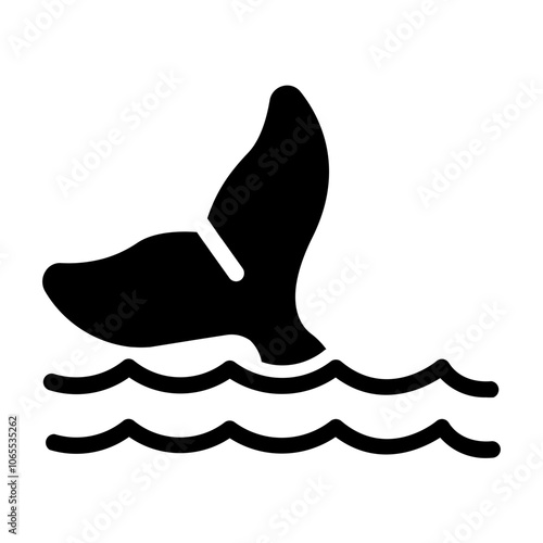 whale tail Solid icon