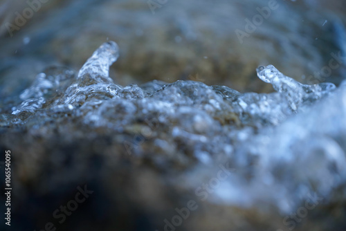 Clear Splash of Water from a Sea Wave