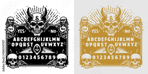 spooky dark ouija board