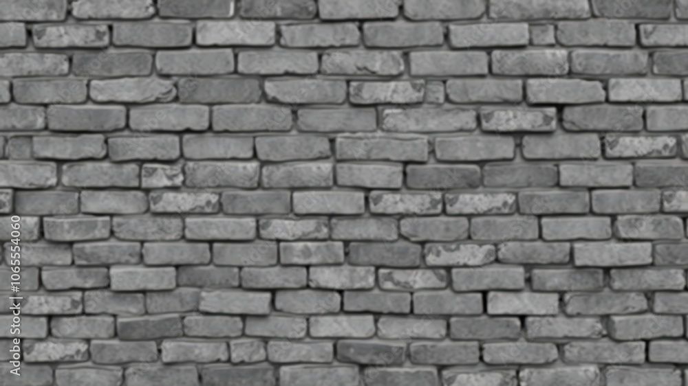 Fototapeta premium A close-up view of a gray brick wall with a rough texture and subtle imperfections.