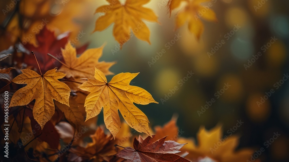 Fototapeta premium autumn leaves on the ground