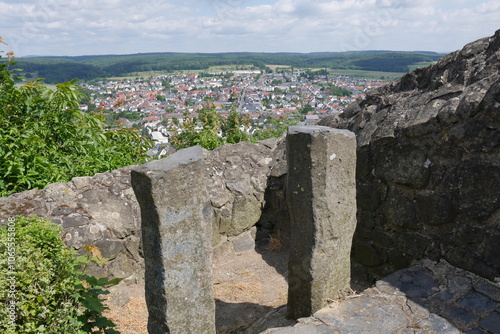 Aussicht von der Burg Gleiberg in das Gleiberger Land mit Krofdorf-Gleiberg photo