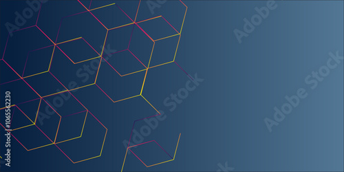 Abstract hexagon background. Futuristic abstract honeycomb mosaic white technology background. Surface polygon pattern with glowing hexagon paper texture vector grid tile and mosaic struct.	
