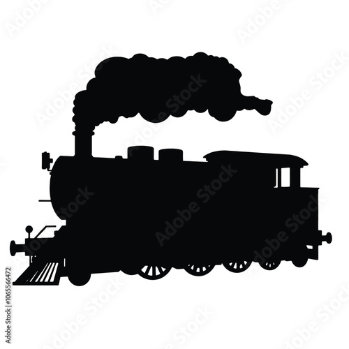 a black silhouette of a steam locomotive