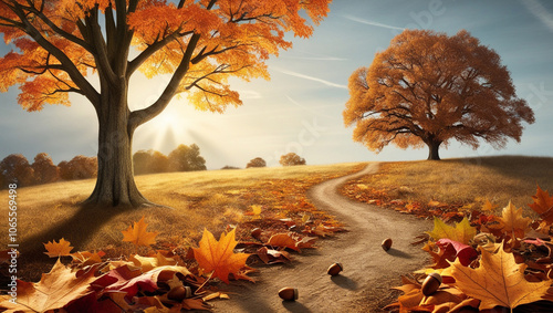 autumn landscape with trees