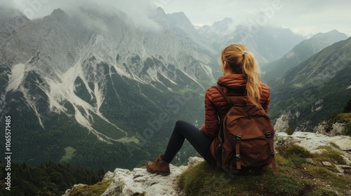 Wallpaper Mural She appreciated the solitude of the mountains, feeling at one Torontodigital.ca