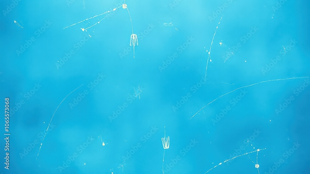 Fototapeta premium A Blue Surface with White Scratches and Stains