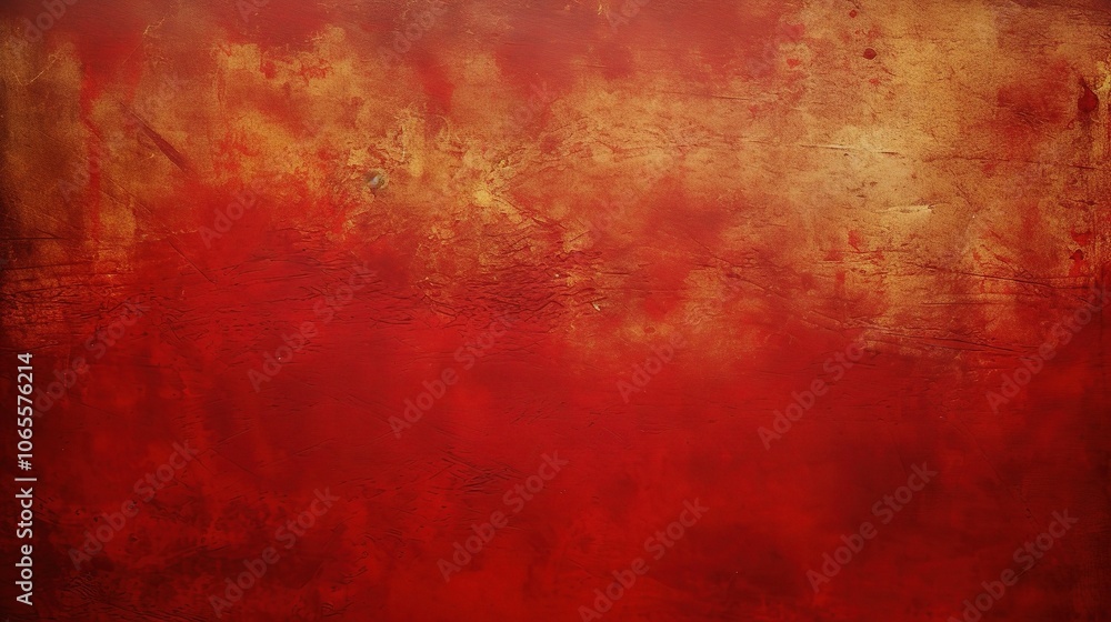 Obraz premium Textured Red Background with Gold Accents