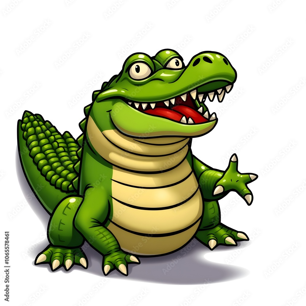 Fototapeta premium cartoon crocodile with a smile