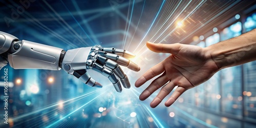 Human and Robot Handshake A Future of Collaboration in a Futuristic Setting