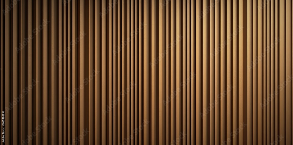 Fototapeta premium Texture of brown cardboard with vertical grooves, packaging. The background has a simple pattern presentation
