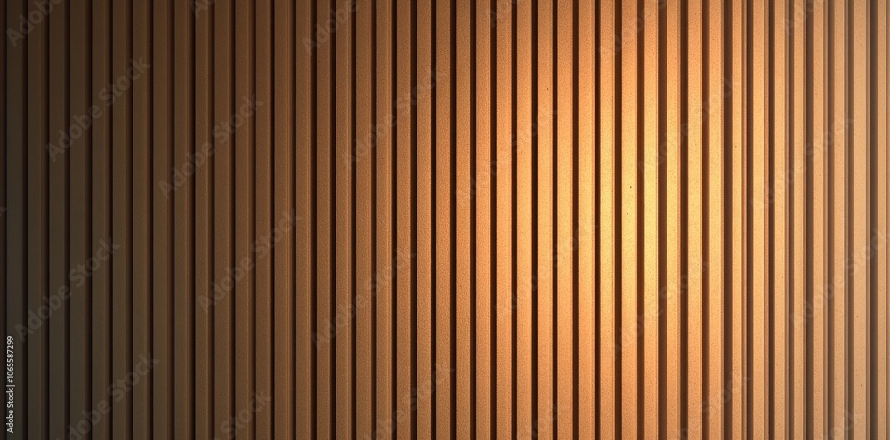 Obraz premium Texture of brown cardboard with vertical grooves, packaging. The background has a simple pattern presentation