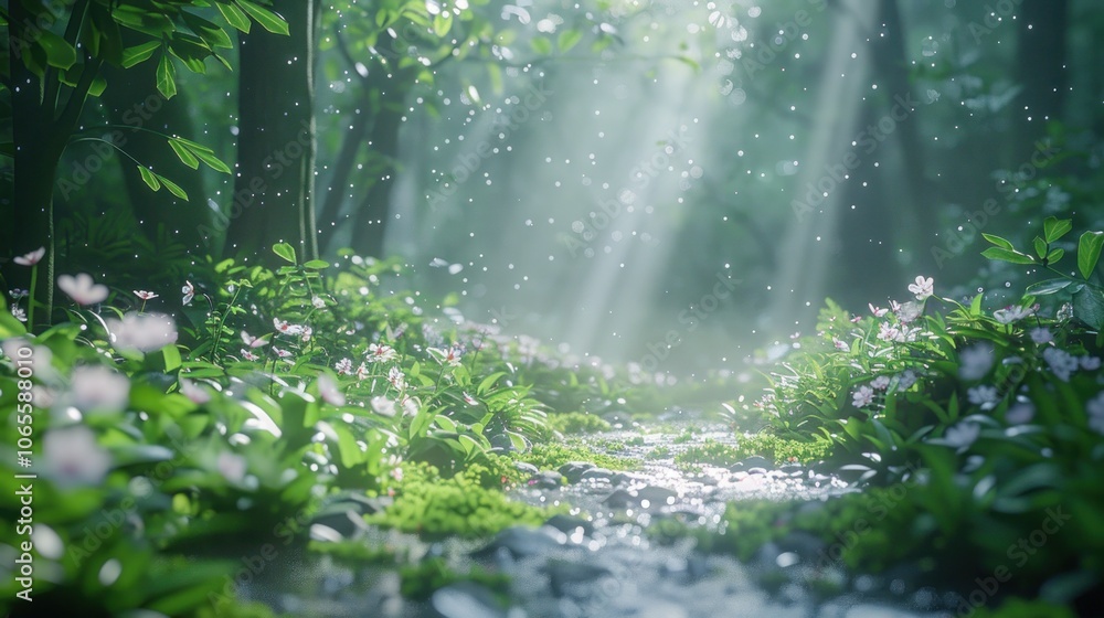 Fototapeta premium Enchanted Forest Stream