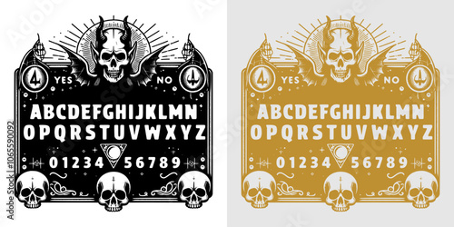 mystical dark ouija board