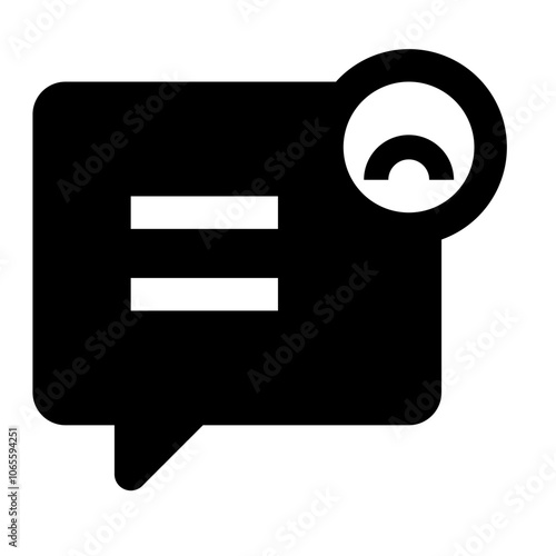 Bad Feedback Simple Glyph Icon. Single icon, glyph vector icon