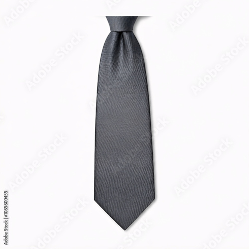 dark gray necktie isolated on white background photo