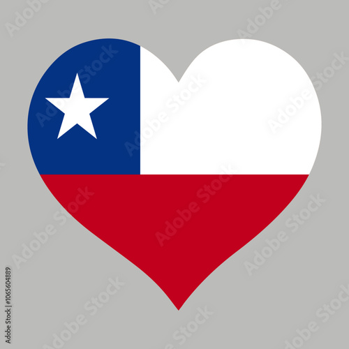 Chilean flag in heart shape, vector illustration on isolated background. Free Download Chilean flag in heart shape, vector illustration on isolated background. - GFXLoad