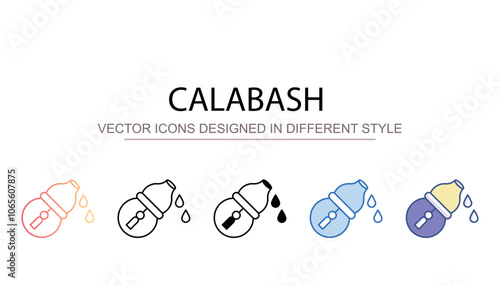 Calabash icon design with white background stock illustration