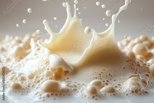 Milk Splash: A Close-Up Look at Creamy Delight photo