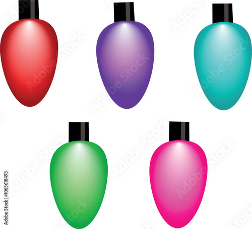 christmas decorations. Christmas Lights Vector, Christmas Vector, Santa Vector on transporent background