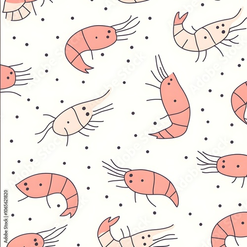 Cute Shrimp Pattern photo