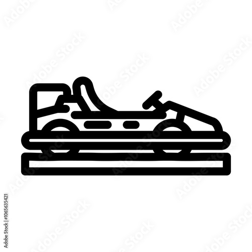 ice karting winter sport line icon vector. ice karting winter sport sign. isolated contour symbol black illustration