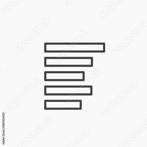 Align Left icon vector on white background