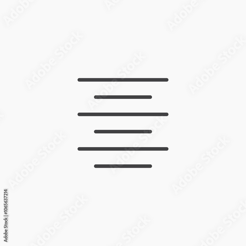 Center Alignment icon vector on white background