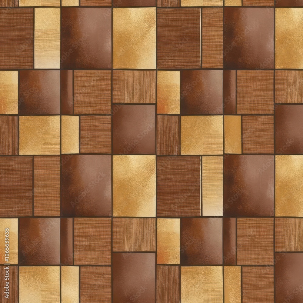 Decorative Wood and Gold Tile Pattern for Interior Design Projects or Flooring Ideas Decorative Wood and Gold Tile Pattern for Interior Design Projects or Flooring Ideas
