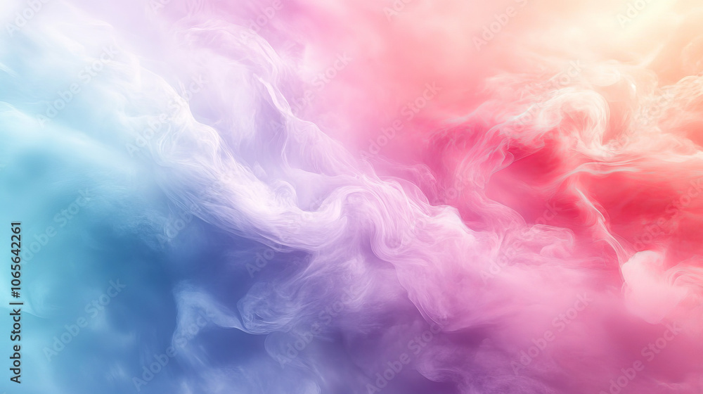 vibrant abstract art: colorful smoke and clouds for a dreamy atmosphere