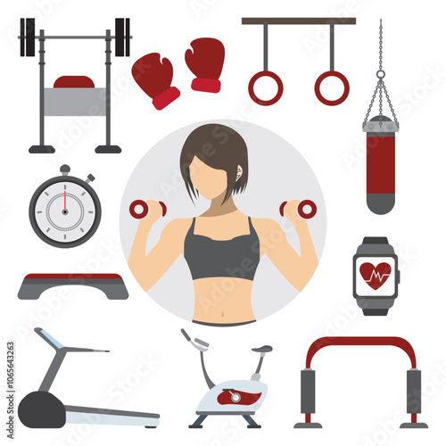 woman with dumbbells