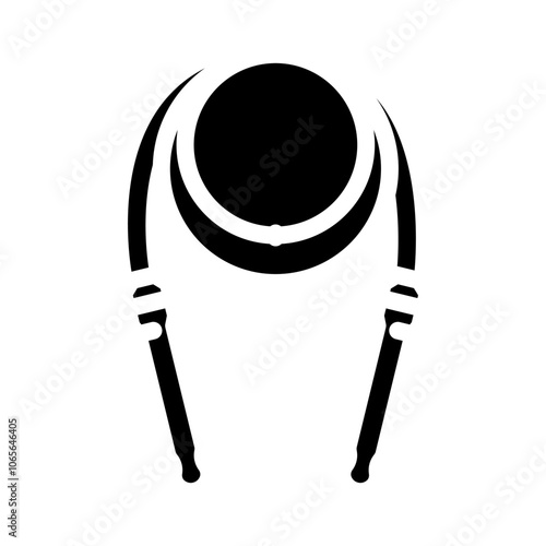 jump rope fitness tool glyph icon vector. jump rope fitness tool sign. isolated symbol illustration